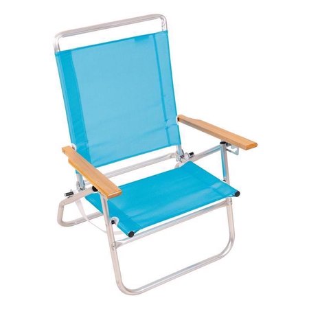 WAVE BEACH Rio 3-Position Blue Beach Folding Chair SC2601-72PK6